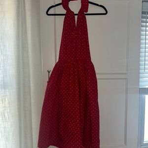 Red Polka Dot Halter Dress